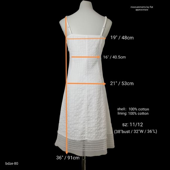 💧 white cotton slip dress by JACOB - Picture 2 of 6